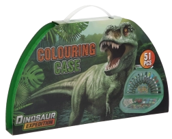 Полукръгъл куфар за рисуване Dino – 51 части