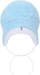 Winter baby hat New Baby Nice Bear blue (4–6 months)