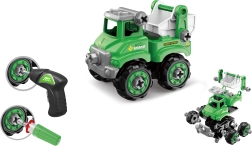 Screw-together garbage truck with electric screwdriver 17 cm