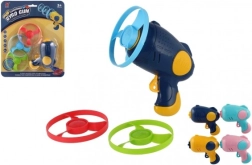 Изстрелващи перки със стартов пистолет, 3 бр., пластмаса, микс цветове