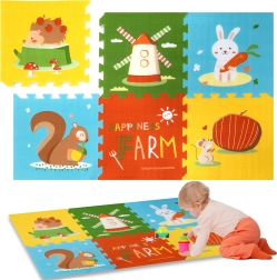 Humbi пяна пъзел постелка 1,5 cm XXL животни, 6 части, 165 × 112 cm