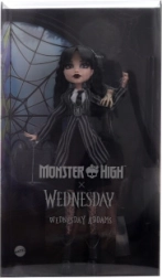 колекционерска кукла Wednesday Addams MONSTER HIGH в униформата на Nevermore