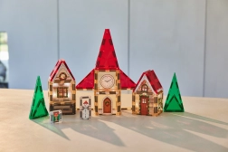 Cleverclixx magnetic building set advent calendar Christmas Village – 46 pcs