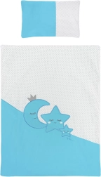 6-piece baby crib bedding BELISIMA Magic Stars, turquoise 100 × 135