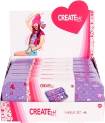 Лилава разгъваща се кутия за грим CREATE IT! в метална кутийка