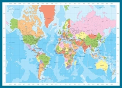 Пъзел карта на света – 1000 части EUROGRAPHICS