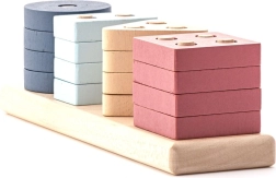 Cubika Pastel Сортиране на форми V – дървен пъзел 17 части