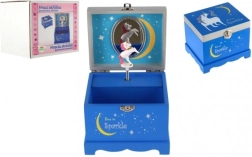 Музикална дървена кутия за бижута с еднорог Born to Sparkle – синя