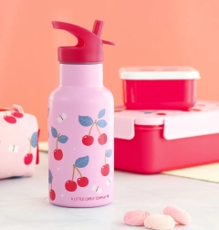 Алуминиева бутилка за пиене с мотив череши 350 мл