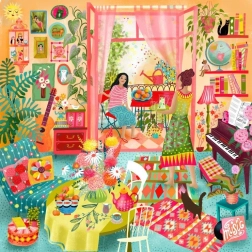Square Puzzle Music Room with Balcony 1000 Pieces