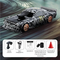 RC drifting car 1:43 green with accessories