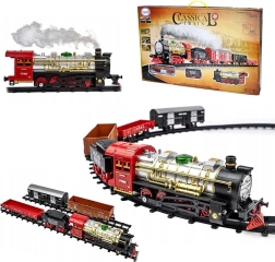 Woopie класически електрически влак със звуци, светлини и дим – комплект 29 части