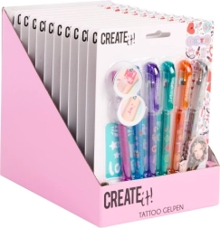 Tattoo Set CREATE it! 6x Scented Pen with Stencils