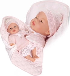 Мигаща бебешка кукла Antonio Juan със звуци - 37 см
