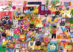 Magnolia puzzle cat crowd 1000 pieces