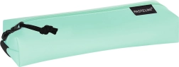 Wide PU pencil case with elastic band PASTELINI green