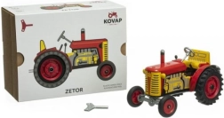 Трактор Zetor червен с пластмасови джанти и ключе 1:25