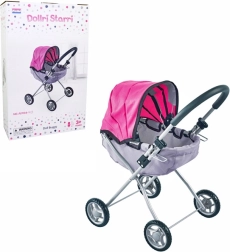 Black and pink doll stroller