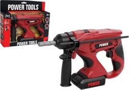 Детска червена бормашина на батерии с свредла