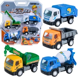 Toy Set Construction Site - Crane, Dumper, Sweeper Truck, and Mixer – A