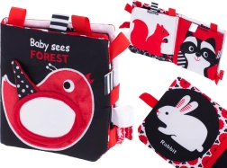 Контрастна текстилна книжка за бебета Гора