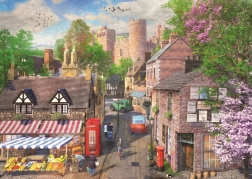 Пъзел Ravensburger „Живописна уличка към замъка“ 1000 части
