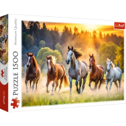 Пъзел 1500 части – Диви коне TREFL