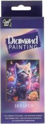 Diamond Painting Kitten 14x18 cm