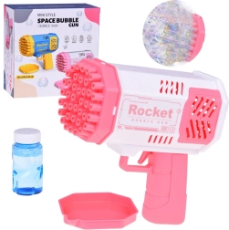 Детски пистолет за сапунени мехурчета със светлина и течност