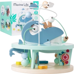 Дървена лабиринт играчка Морски свят за деца от 18 месеца