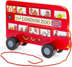 Дървен автобус за дърпане Лондонски автобус Bigjigs Toys