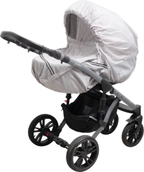 Stroller rain cover with reflective element New Baby Basic grey