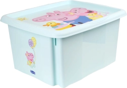 KEEEPER Peppa Pig Plastic Storage Box with Lid, 24 L