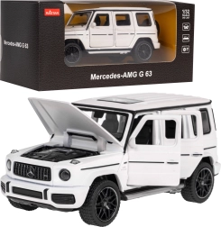 Модел на автомобил Mercedes‑AMG G 63 1:32 Rastar с метална каросерия и отваряеми елементи – Бял