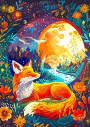 Moon Fox Puzzle 1000 Pieces