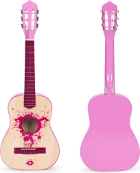 Children's Pink Wooden Guitar ECOTOYS