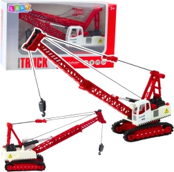 Crawler crane with lattice boom, lights and sounds, metal cab
