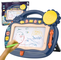 Woopie магнитна дъска за рисуване със звуци и печати – синя