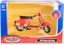 Модел на скутер Vespa 200 Rally 1:18 червен (1976)