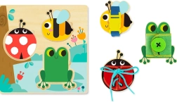 Дървена активна дъска с животни и сортиране TOOKY TOY