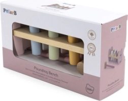 VIGA PolarB дървена ударна пейка с чукче Лисиче Montessori