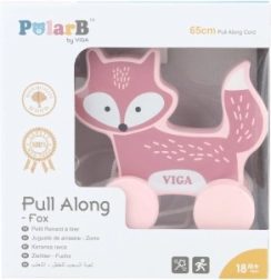 Дървена играчка за дърпане лисица VIGA