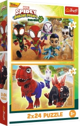 Puzzle 2×24 SPIDEY and Dinosaurs Trefl