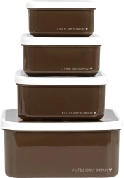 Комплект от четири кутии за закуски A Little Lovely Company – Medvědi