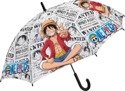 Children's automatic One Piece umbrella with Luffy design, 48.5 cm, black