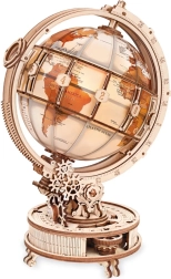 Robotime ROKR Glowing Globe – 3D Wooden Mechanical Model Kit with Electric Drive