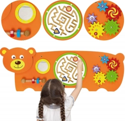 Viga дървена Монтесори сензорна табла Мече с FSC сертификат