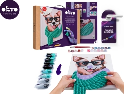 Okto рисуване по номера и 3D моделиране – картина Fashion Corgi 30 × 40 cm