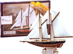 3D пъзел ветроход BLUENOSE – дървен модел на кораб