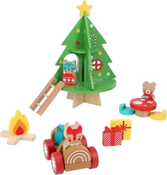 Petit Collage дървена игрален комплект коледен къщичка